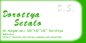 dorottya setalo business card